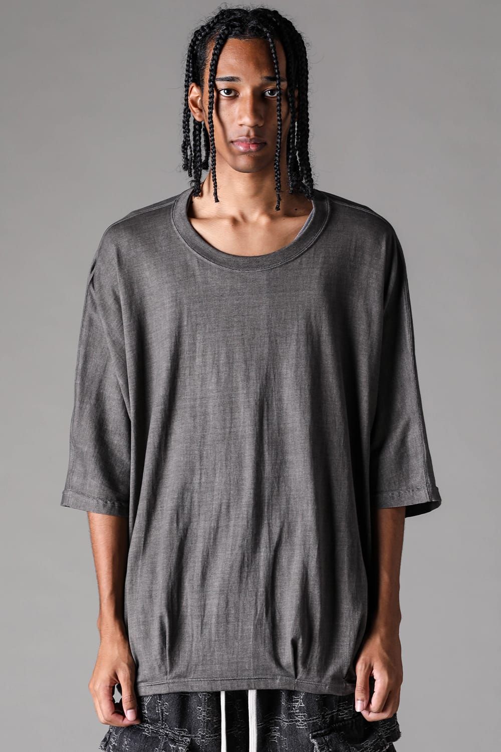 《2027SS先行予約》Sumi Dyed Dolman Jumbo Tee"L.Grey / Grey / D.Grey" / 墨染ドルマンジャンボTee"ライトグレー / グレー /ダークグレー"