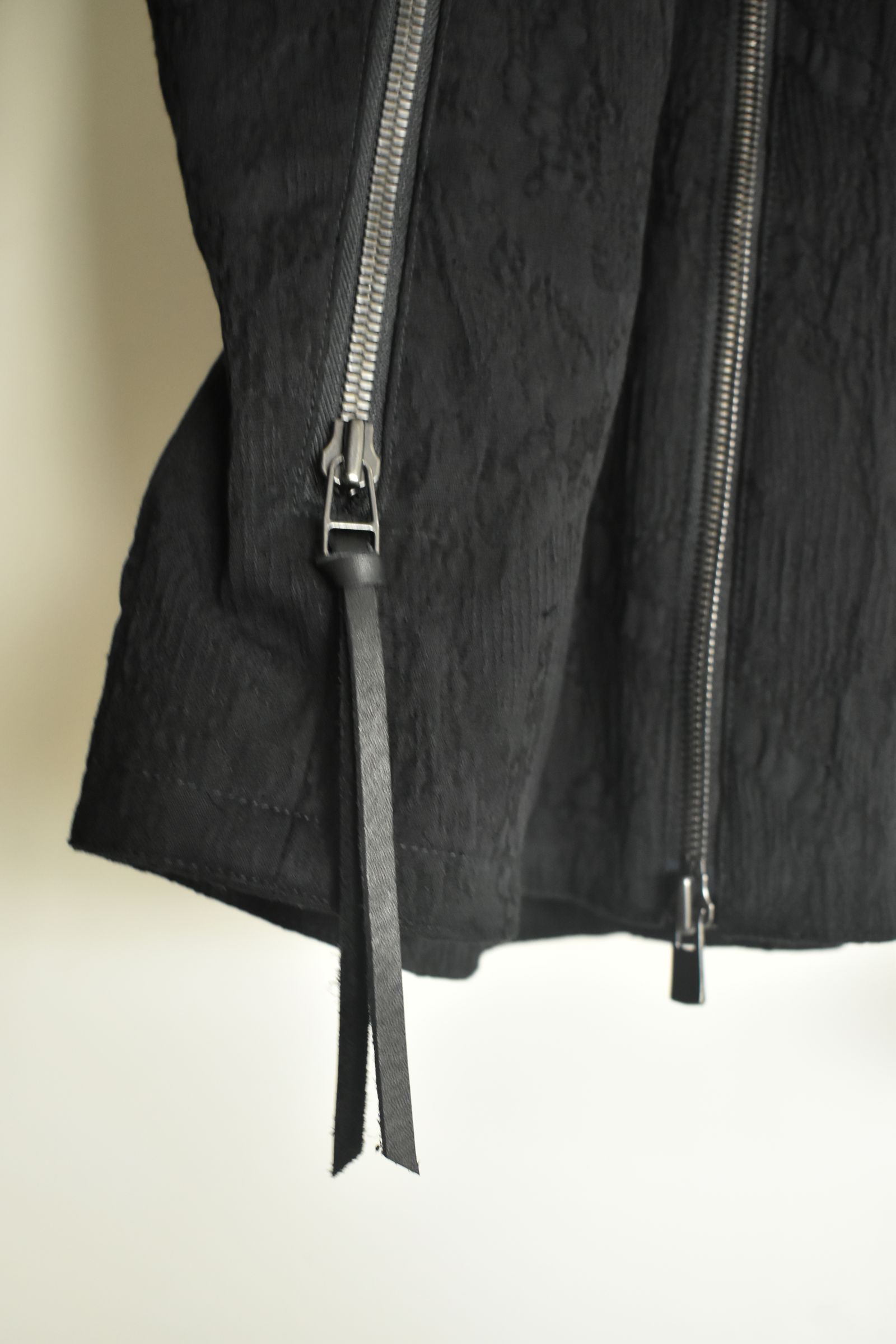 Damage Jacquard Single Rider Jacket"Black" / ダメージジャガードシングルライダースジャケット"ブラック"
