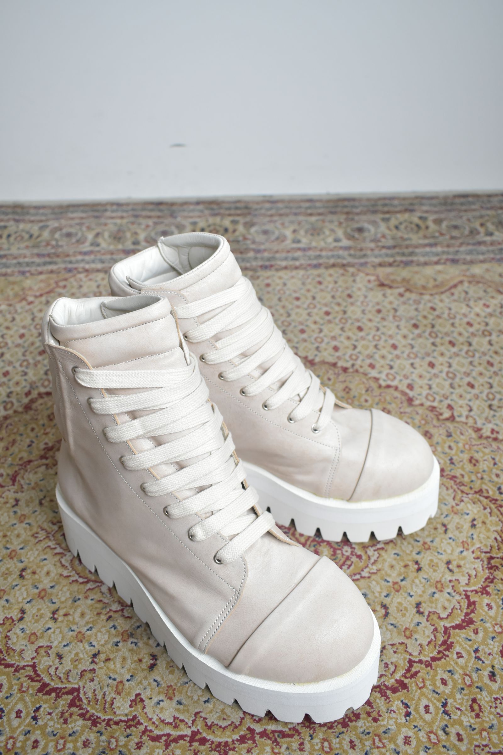 Sneaker Boots"Ash Pink×White" / スニーカーブーツ"アッシュピンク×ホワイト"