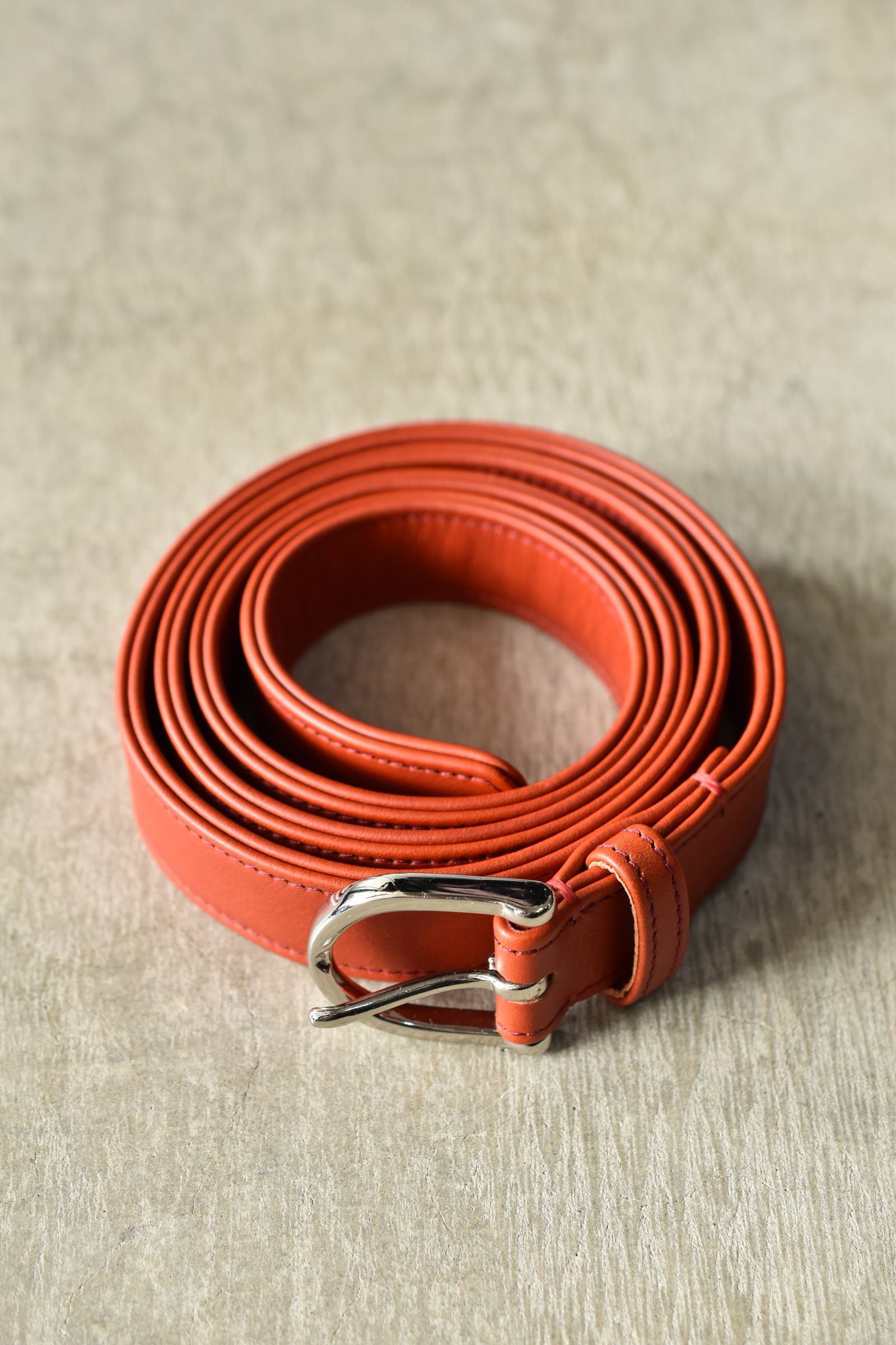 Leather Belt"Vermilion" / レザーベルト "バーミリオン"