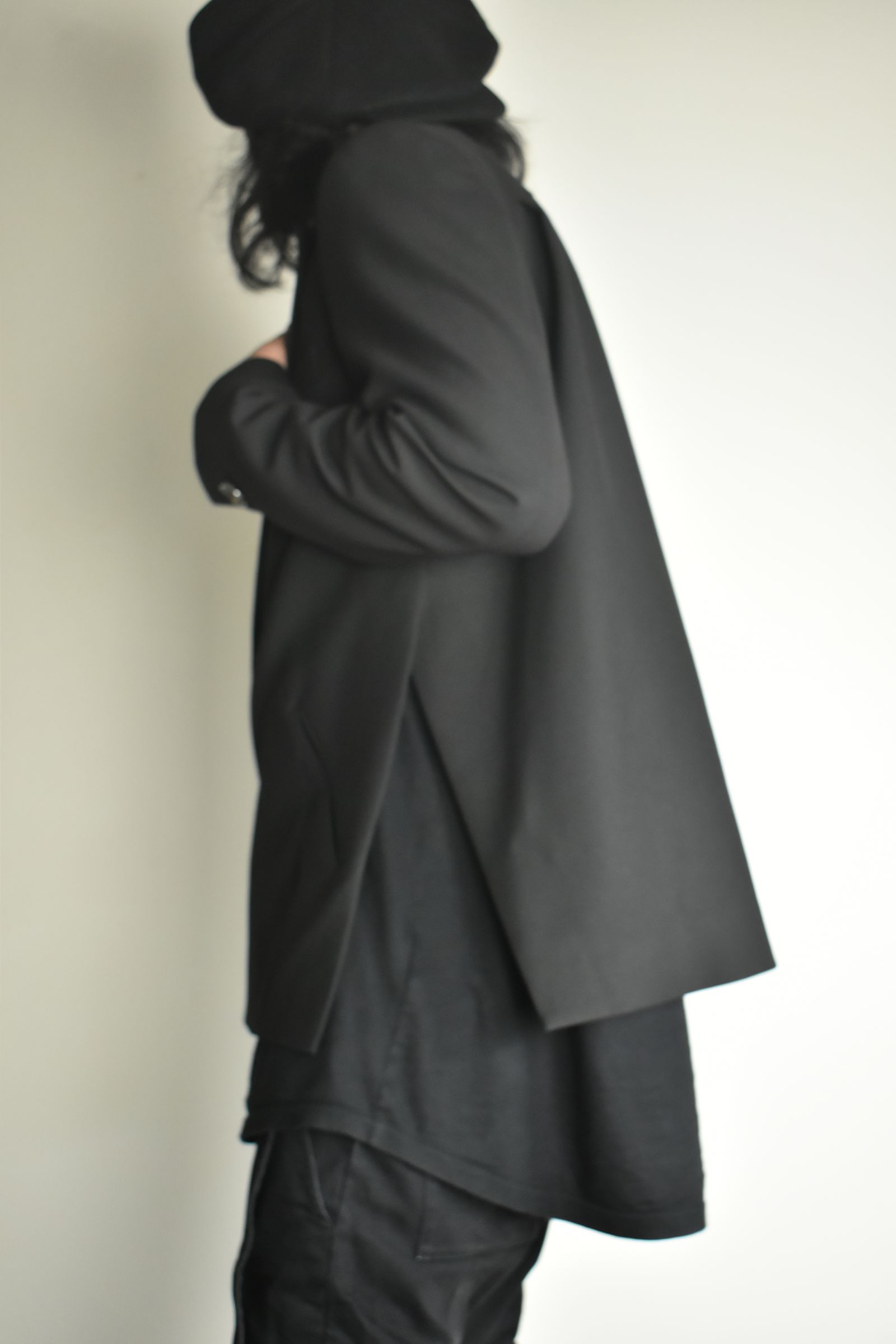 Notch Lapel Double Breasted Tailored Jacket "Black" / ノッチドラペルダブルブレストテーラードジャケット"ブラック"