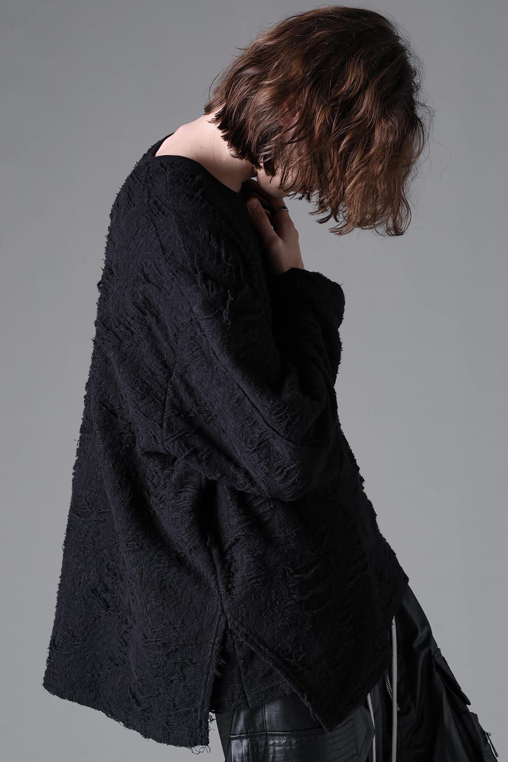《2026AW先行予約》Layerd Over Sized Pullover"Black" / レイヤードオーバーサイズプルオーバー"ブラック"