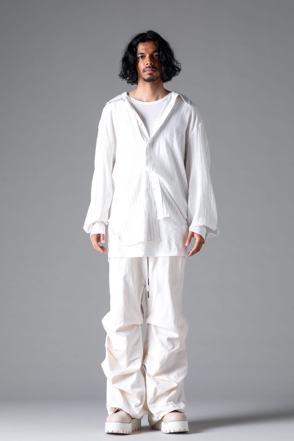 《2026SS先行予約》Back Face Shirts"White × Stripe" / バックフェイスシャツ"ホワイト×ストライプ"