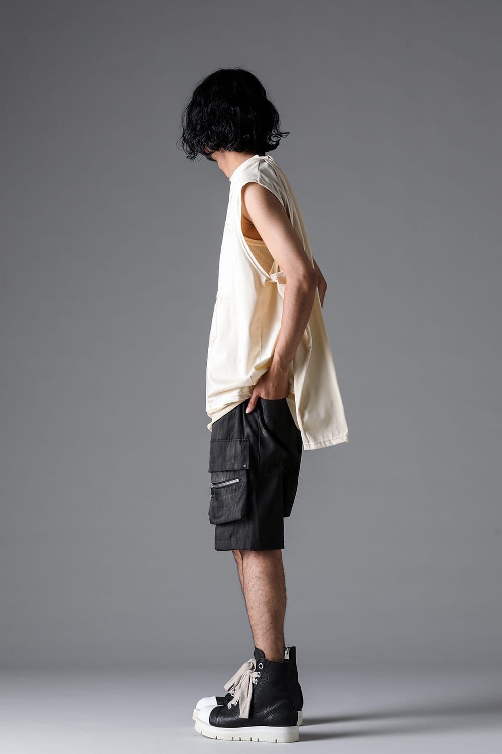 《2026SS先行予約》Cargo Shorts"Black / Uneven D.Grey / Uneven Grey" / カーゴショーツ"ブラック/アンイーブンダークグレー/アンイーブングレー"