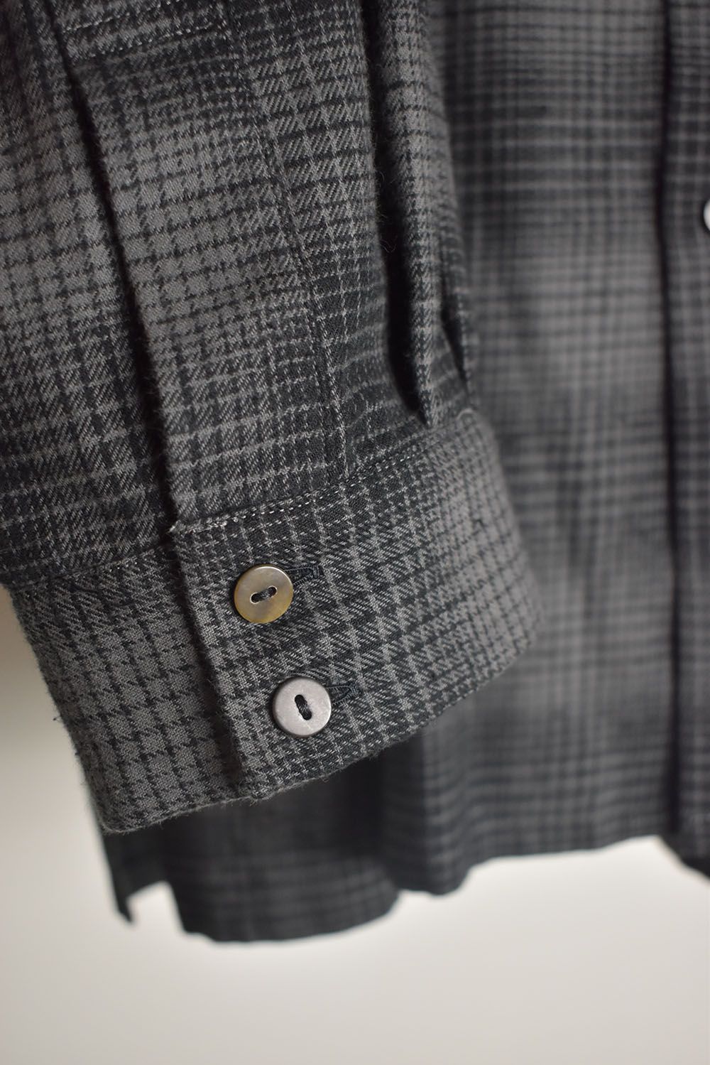 Over Sized Check Shirts"Grey" / オーバーサイズドチェックシャツ"グレー"