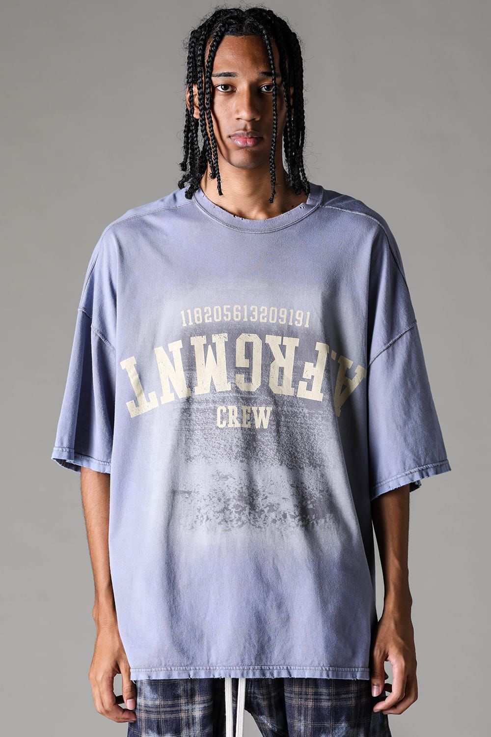 《2027SS先行予約》AFRGMNT Jumbo Tee "Burnt Black / Ecru / Smoky Indigo / Ash Mint " / AFRGMNT ジャンボTee"バーントブラック / エクリュ /スモーキーインディゴ /アッシュミント"