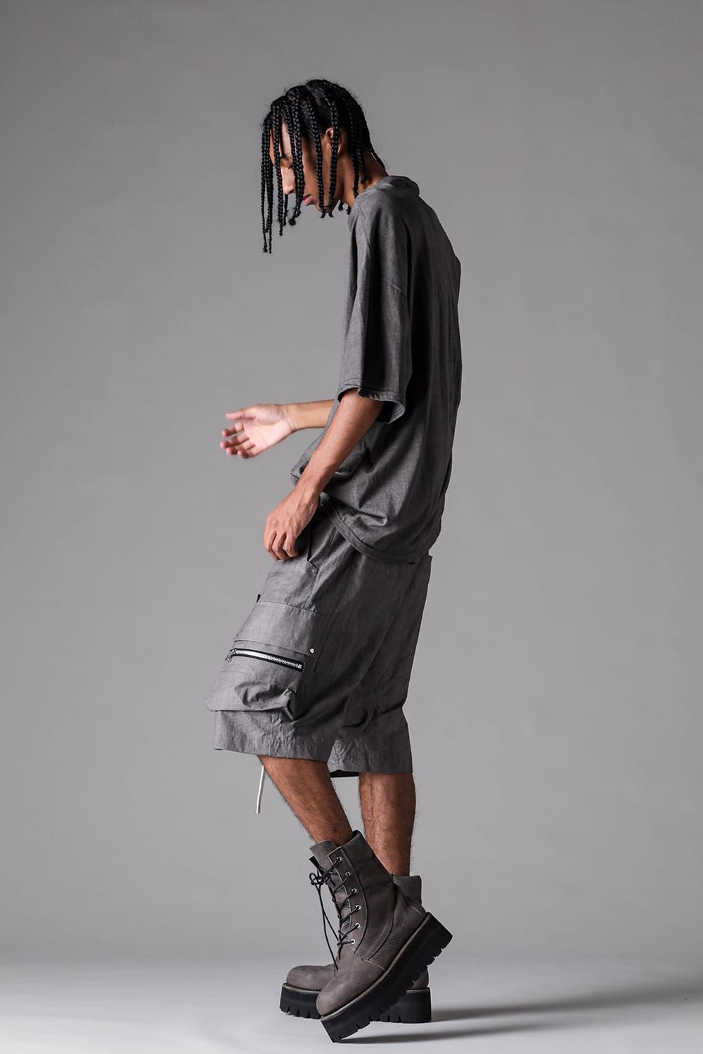 《2027SS先行予約》Sumi Dyed Jumbo Tee"L.Grey / Grey / D.Grey" / 墨染ジャンボTee"ライトグレー / グレー /ダークグレー"