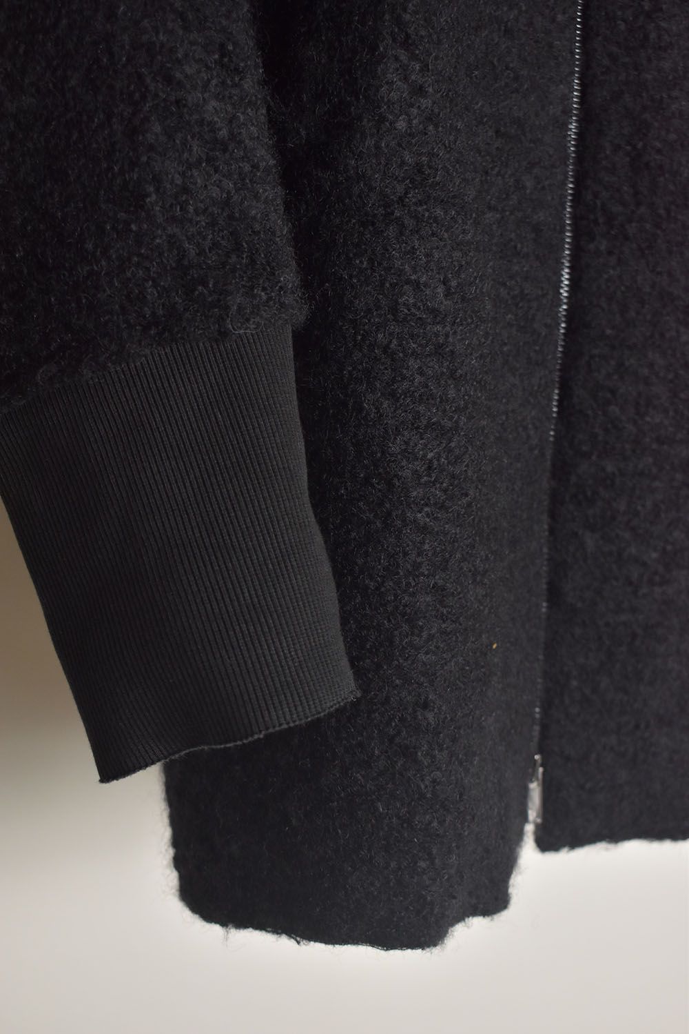 Mohair Knit Zip Hoodie "Black" / モヘアニットジップフーディ"ブラック"