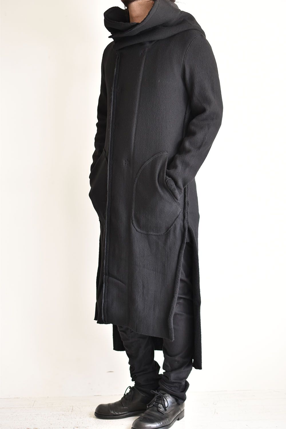 ウール裏毛Parka Coat"Black"/パーカーコート"ブラック"