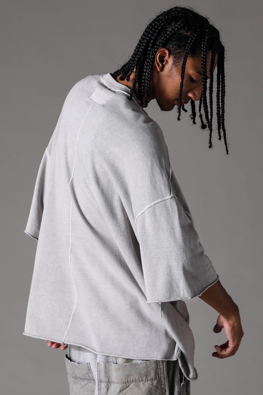 《2027SS先行予約》Sumi Dyed Lightweight French Terry Jumbo Tee"L.Grey / D.Grey" / 墨染ミニ裏毛ジャンボTee "ライトグレー /ダークグレー"