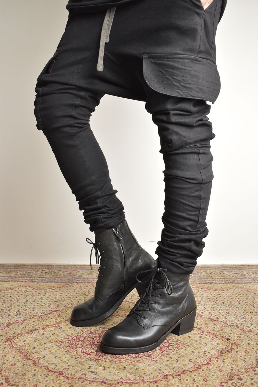 Side Zip Heel Boots"Black" / サイドジップヒールブーツ"ブラック"