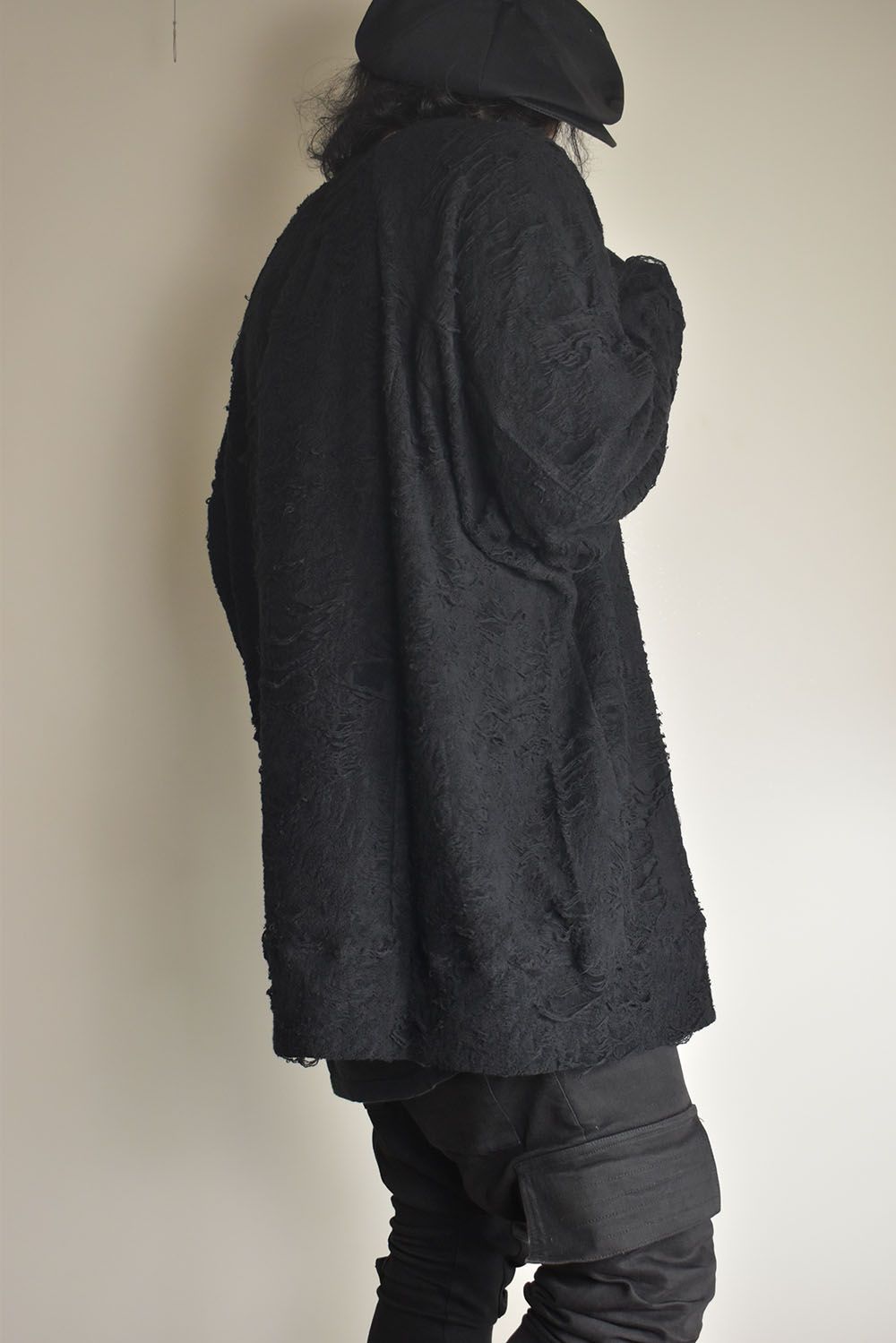 Damage Pile Dolman Top"Black" / ダメージパイル ドルマントップ"ブラック"