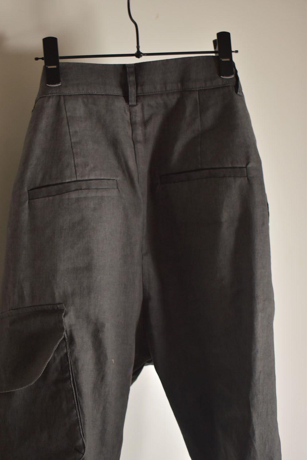 Asymmetrical Cargo Pants"Charcoal Grey" / アシンメトリーカーゴパンツ"チャコールグレー"