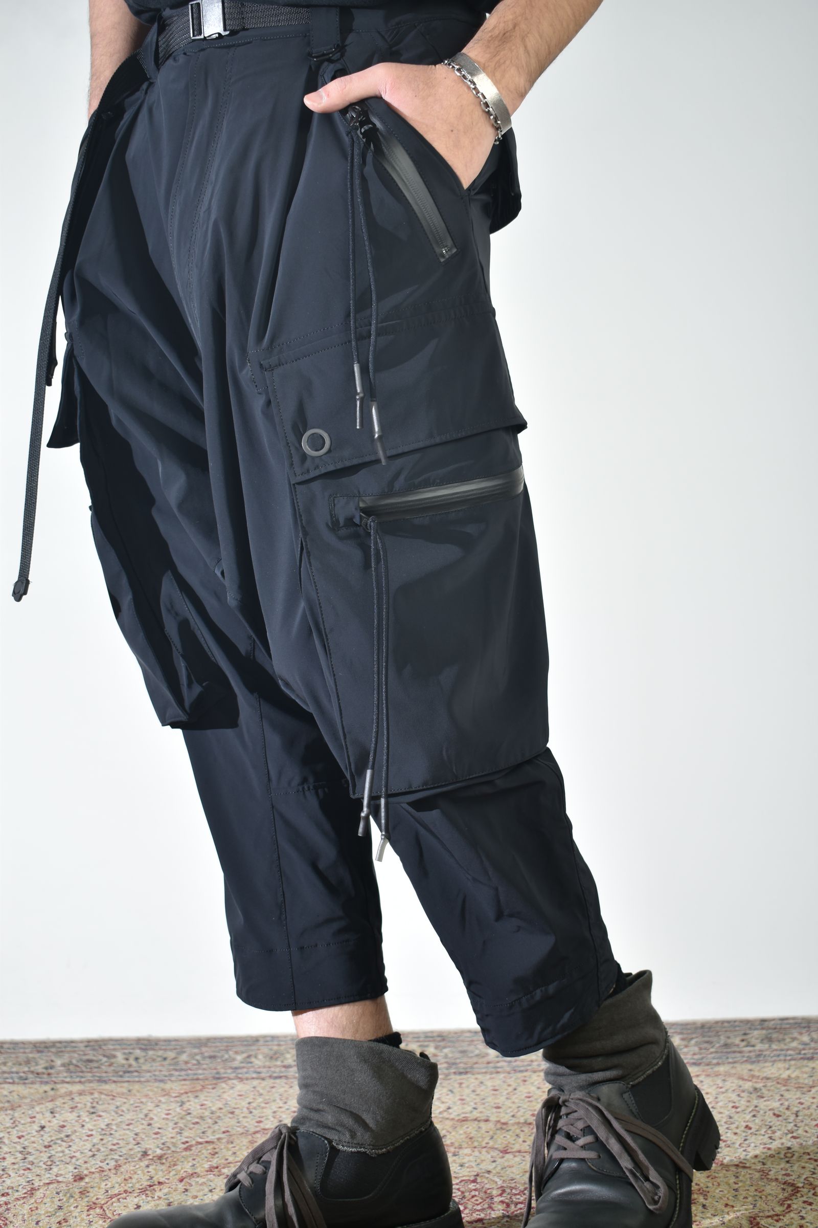 Sarrouel Cropped Cargo"Black" / サルエルクロップドカーゴ"ブラック"