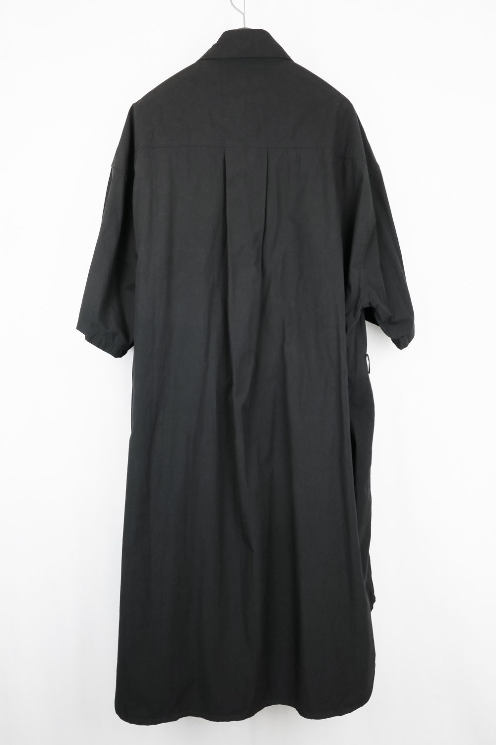 Cotton Broad Short-Sleeved Big Shirt &Dress"Black" / コットンブロード半袖ビッグシャツ / ワンピース"ブラック"