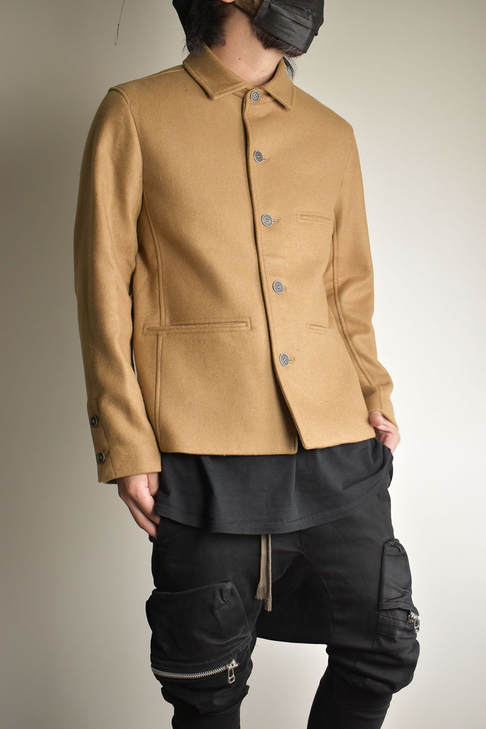 Wool Cashmere Work Jacket"Camel" / ウールカシミアワークジャケット"キャメル"