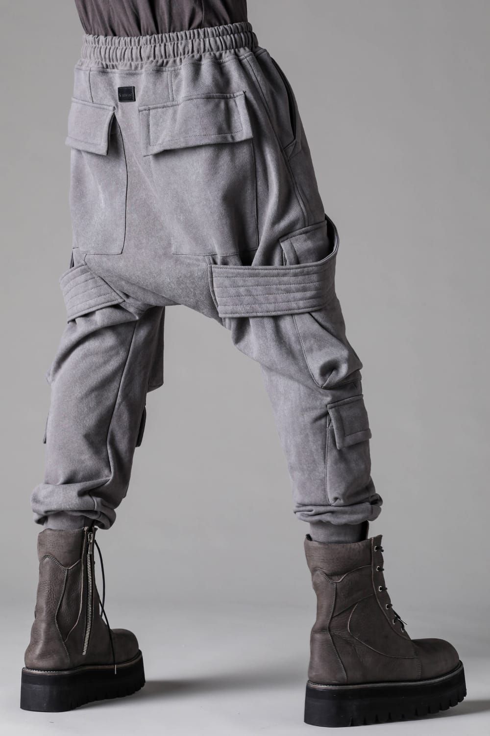 《2027SS先行予約》French Terry Belt Cargo Sarrouel Easy Pants "Black / Grey / L.Beige"/ フレンチテリー裏毛ベルトカーゴサルエルイージーパンツ"ブラック / グレー /ライトベージュ"