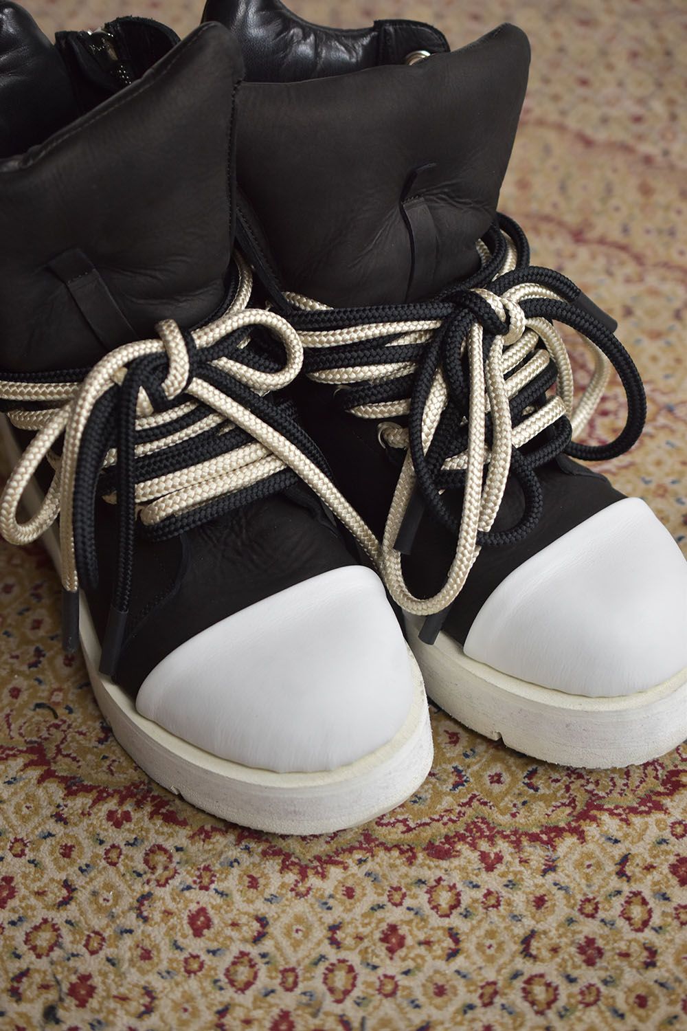 High Cut Sneakers"Black×White"/ハイカットスニーカー"ブラック×ホワイト"