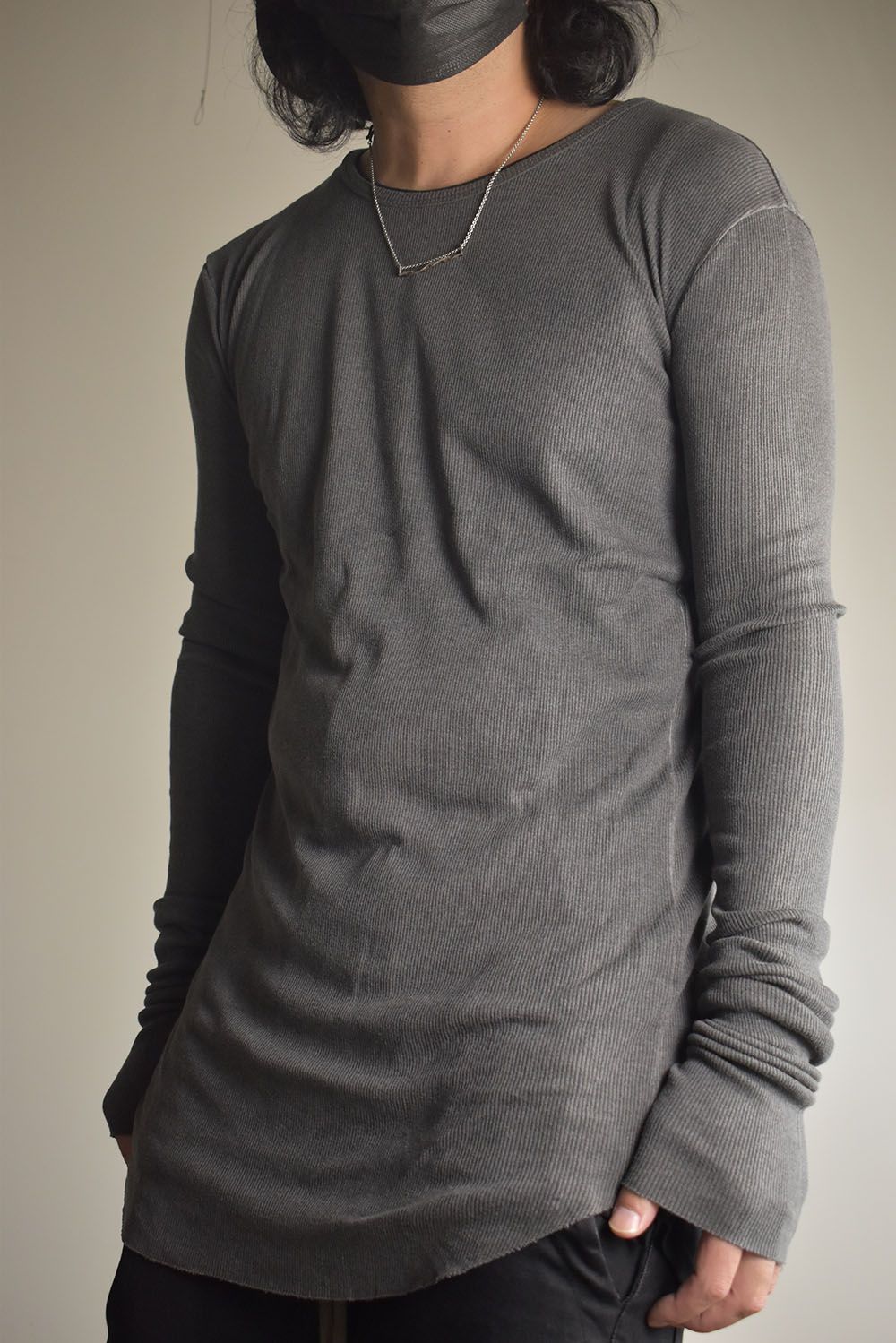 Modal x Cotton Rib Long Sleeve Tee "Dust" / モダール×コットンリブロンブスリーブTシャツ"ダスト"