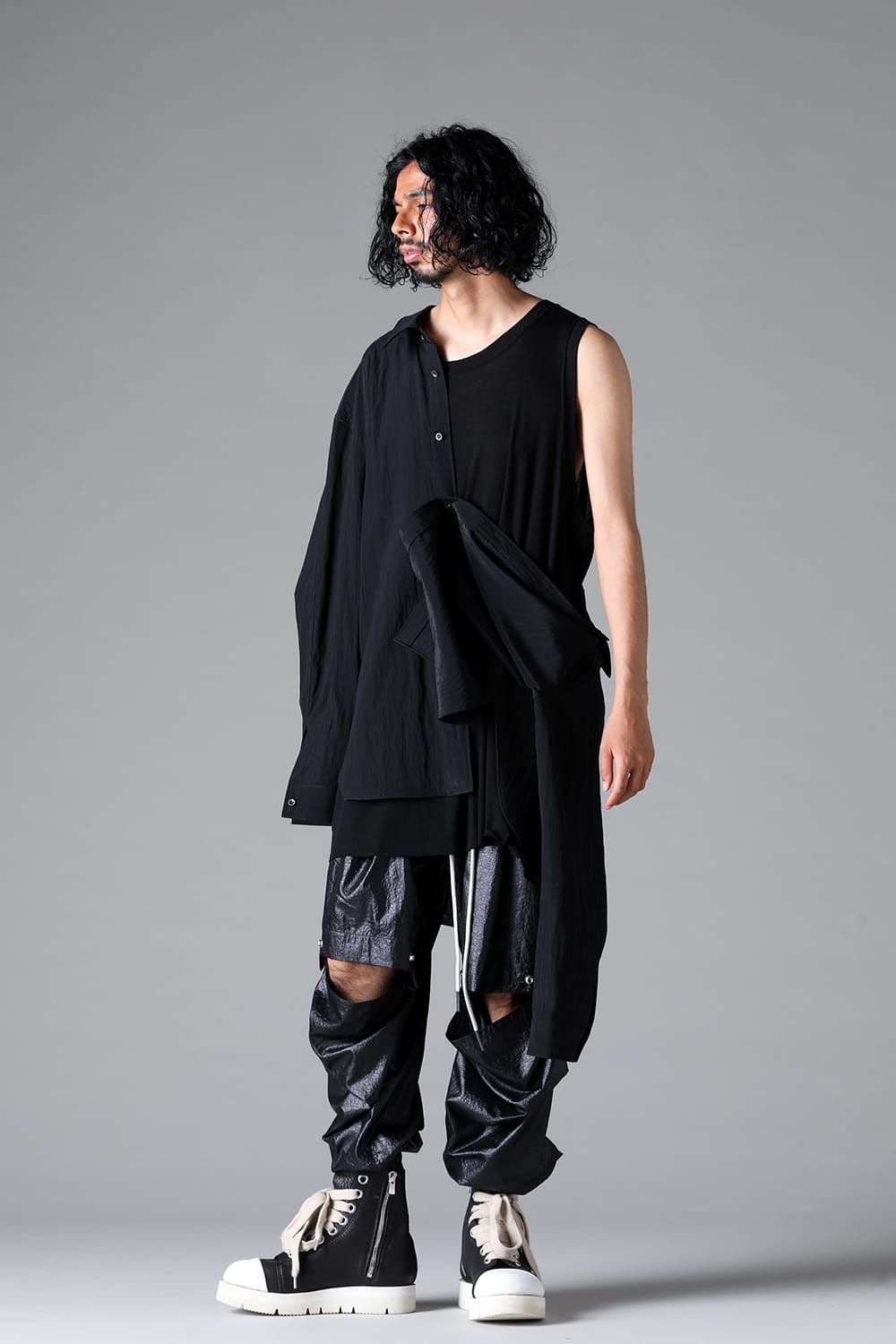 《2026SS先行予約》Front Tuck wide Jogger Pants"Black " /フロントタックワイドジョガーパンツ"ブラック"