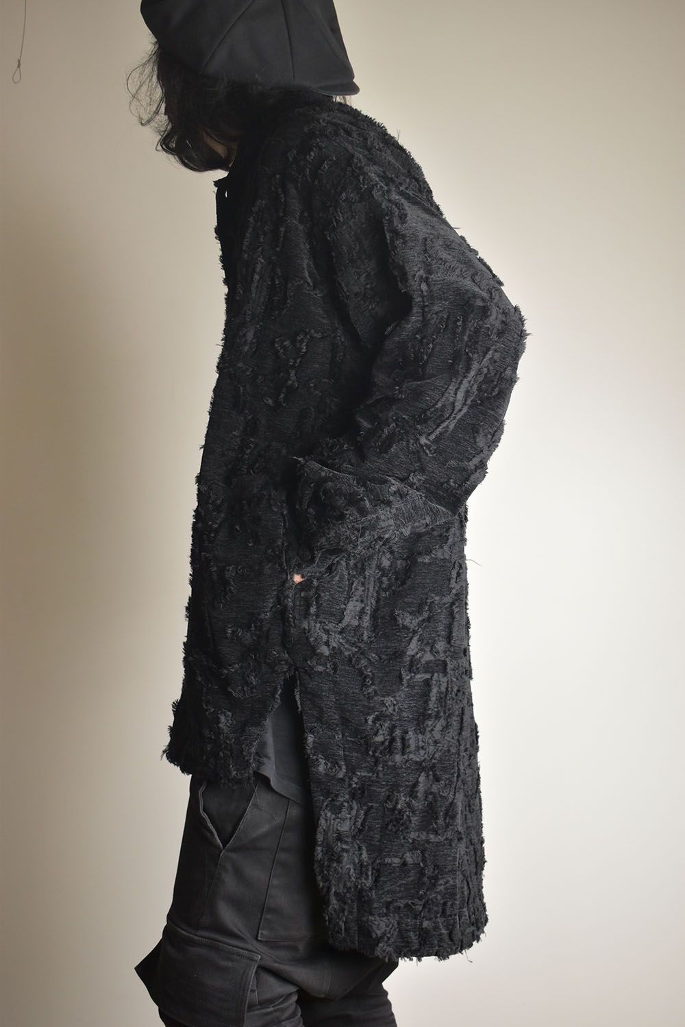 Jacguard Long Shirts"Black"/ジャガードロングシャツ"ブラック"