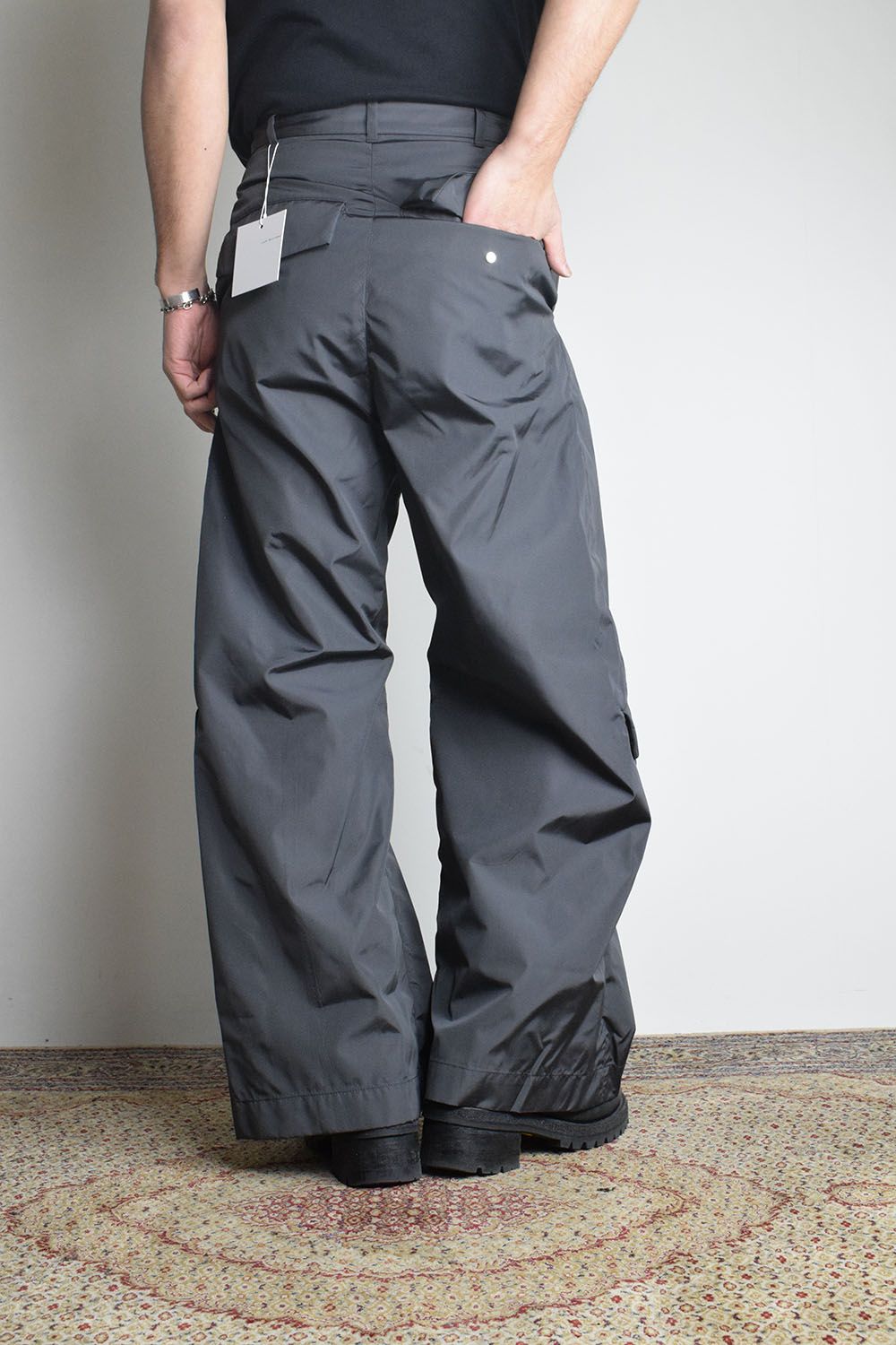 Shingle Flap Baggy Trousers "Charcoal" / シンフラップバギートラウザー"チャコール"
