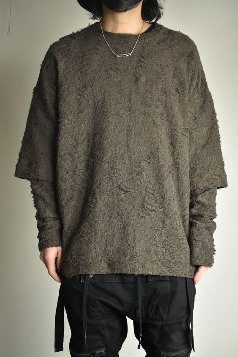 《2026AW先行予約》Layerd Long Sleeve"Black / Khaki" / レイヤードロングスリーブ"ブラック/カーキ"