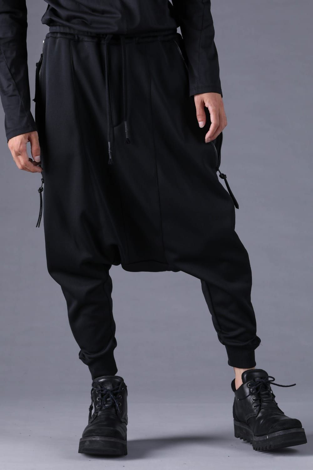 《2027SS先行予約分》Zip-Line Track Sarrouel Pants"Black" / ジップライン トラックサルエルパンツ"ブラック"