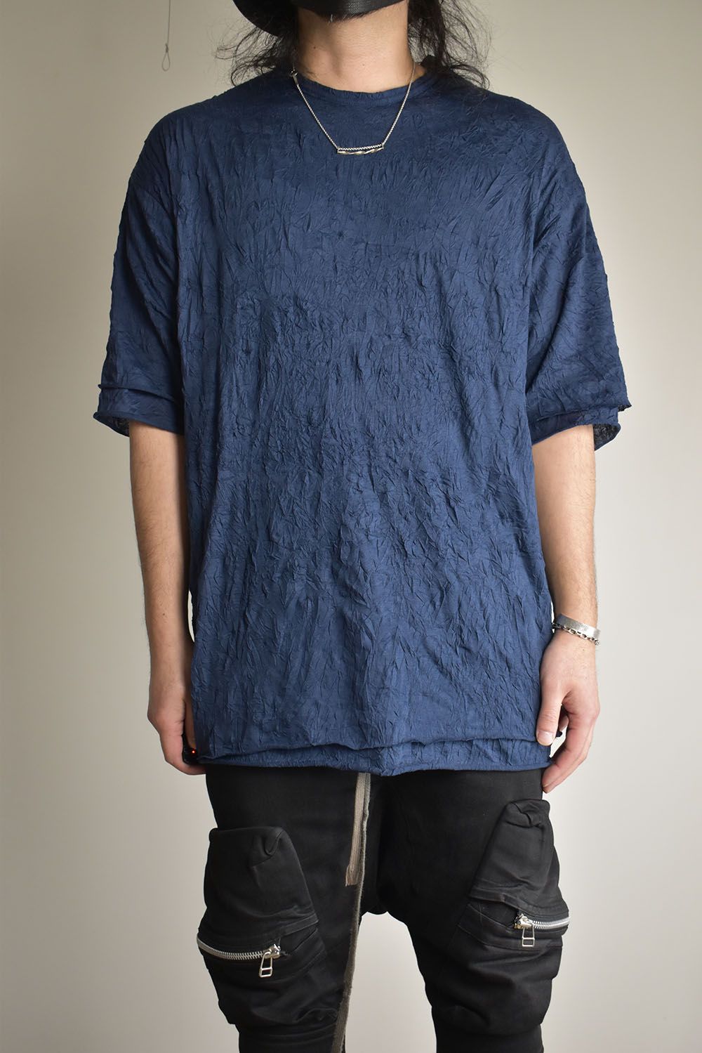 Gauze Washer Over Sized Tee"Navy"/ガーゼワッシャーオーバーサイズTee"ネイビー"