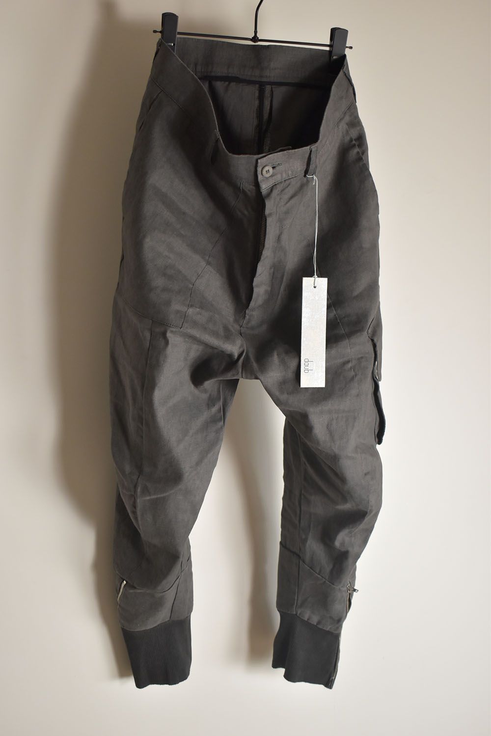 Asymmetrical Cargo Pants"Charcoal Grey" / アシンメトリーカーゴパンツ"チャコールグレー"