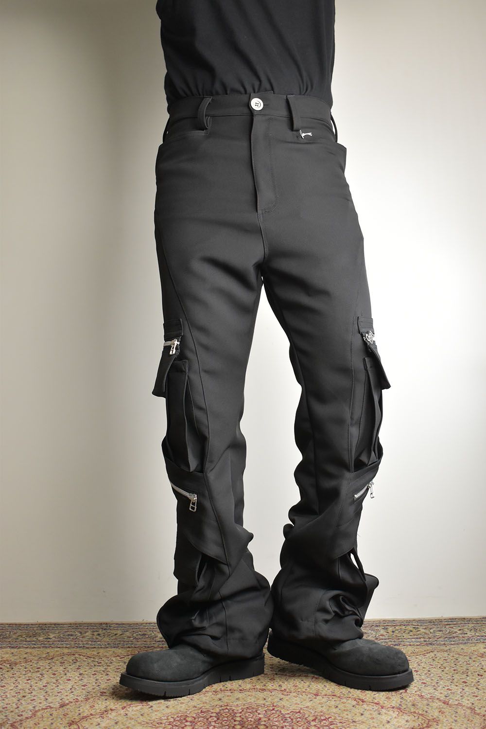 Cargo Flare Baggy Pants"Black" / カーゴフレアバギーパンツ"ブラック"