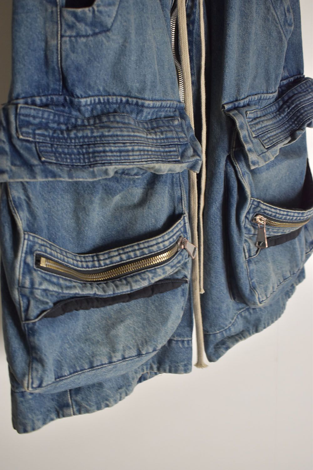 Vintage Denim Military Shorts"Blue" / ヴィンテージデニムミリタリーショーツ"ブルー"