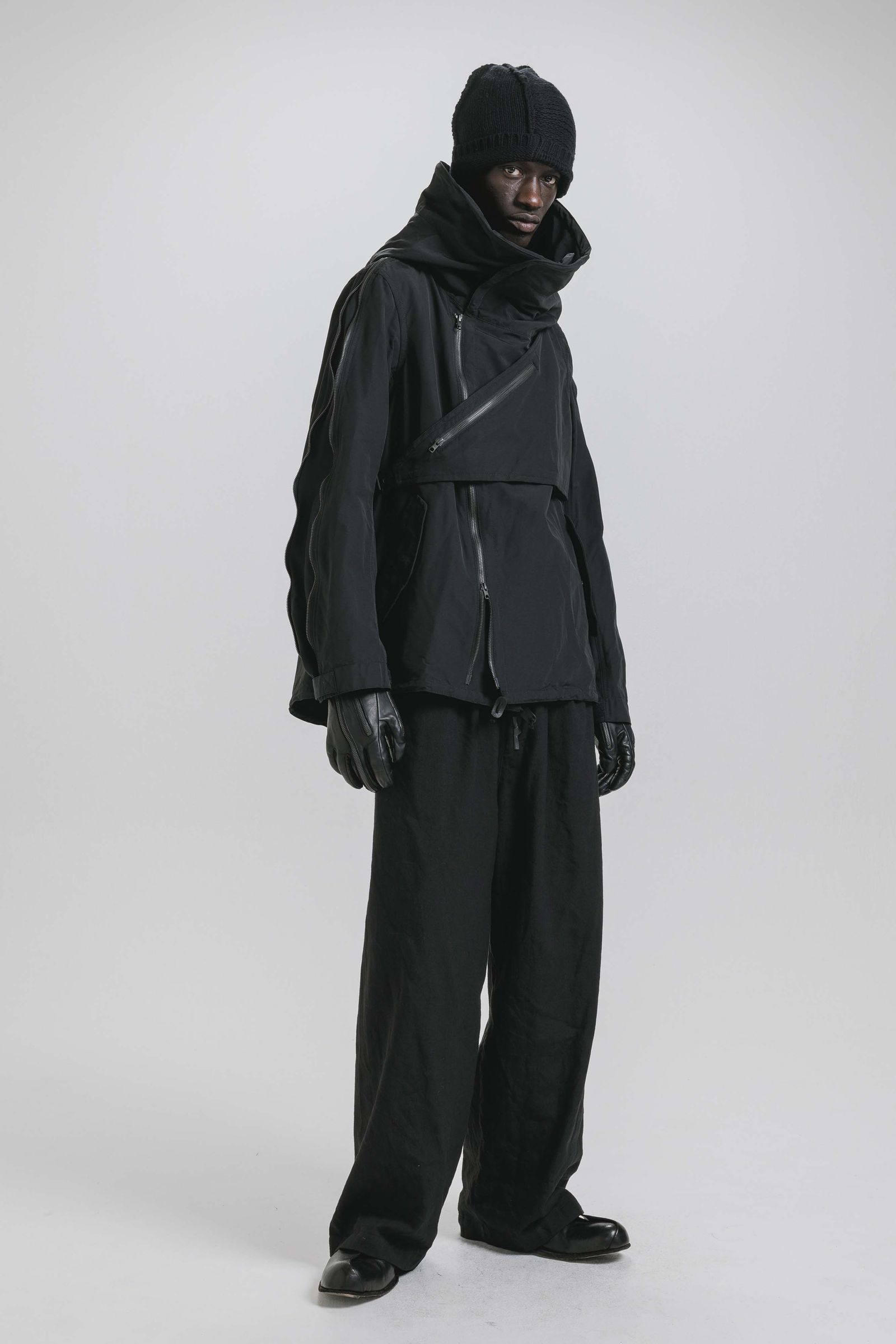 Multi Zip Short Mods Coat"Black" / マルチジップショートモッズコート"ブラック"