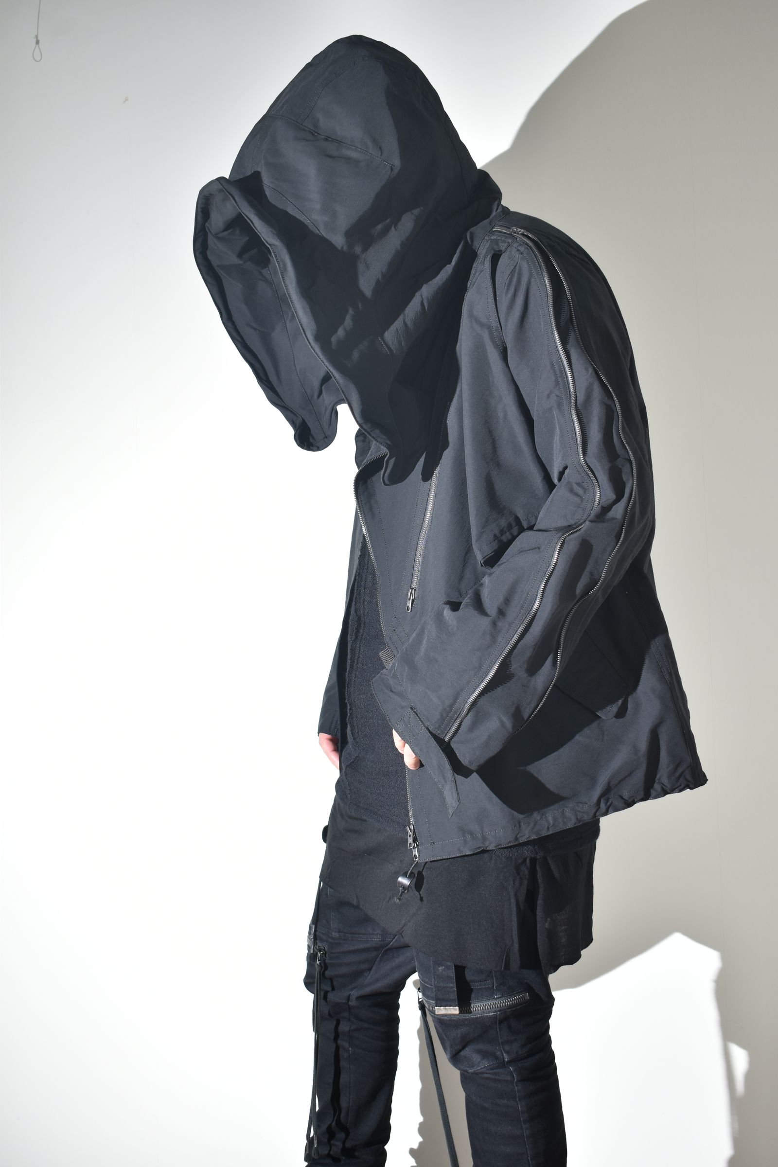 Multi Zip Short Mods Coat"Black" / マルチジップショートモッズコート"ブラック"