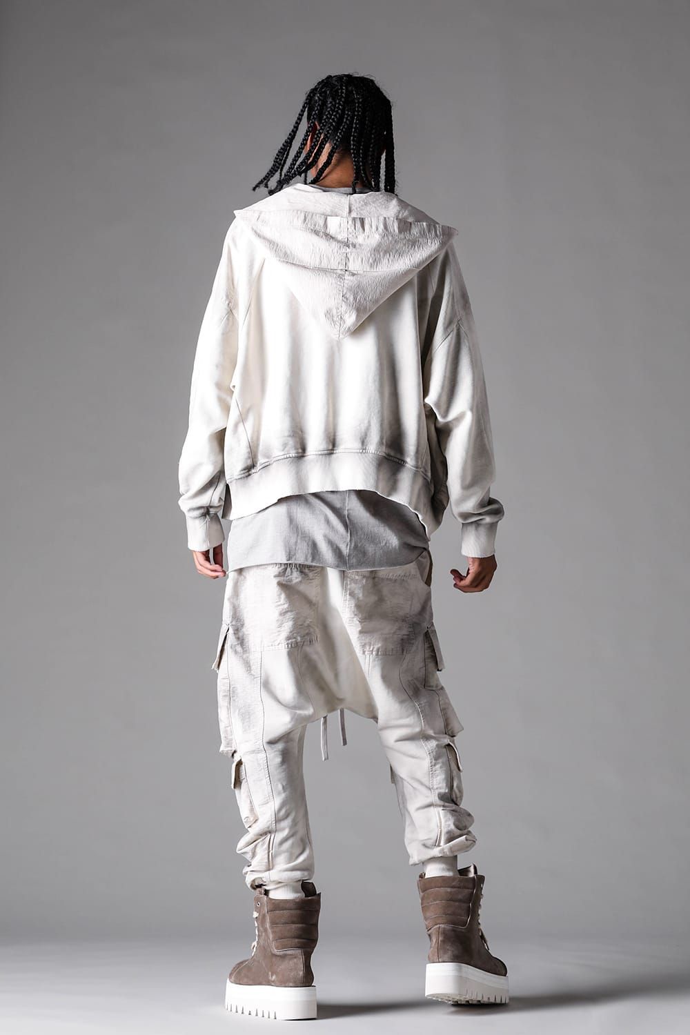 《2027SS先行予約》Vintage Cargo Sarrouel Easy Pants "Black × Brown / Grey × L.Grey / Ivory" / ヴィンテージカーゴサルエルイージー"パンツ"ブラック×ブラウン / グレー×ライトグレー / アイボリー"