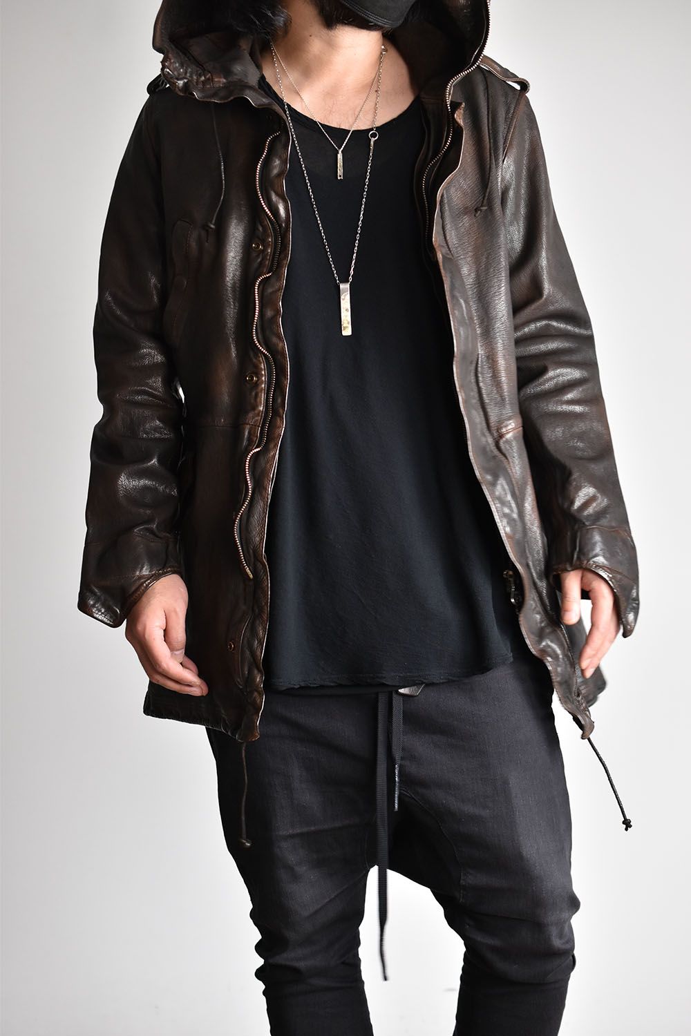 Goat Leather Mods Coat"Brown"/ ゴートタンニン製品染モッズコート"ブラウン"