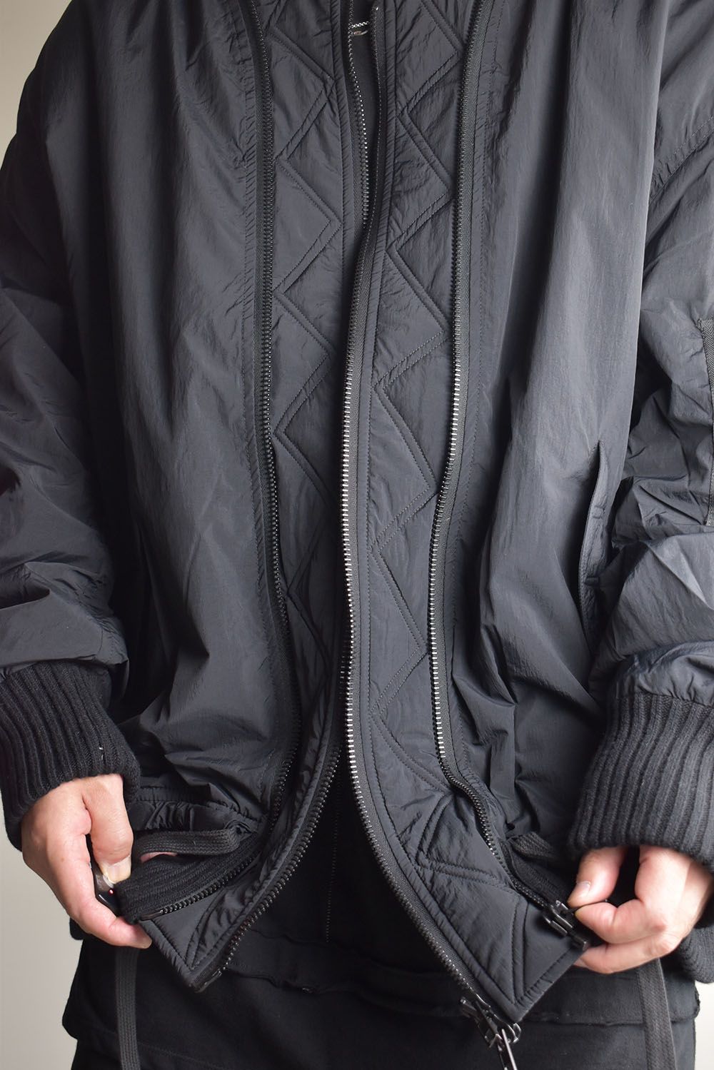 Over Sized Bomber Jacket"Black" / オーバーサイズボンバージャケット"ブラック"