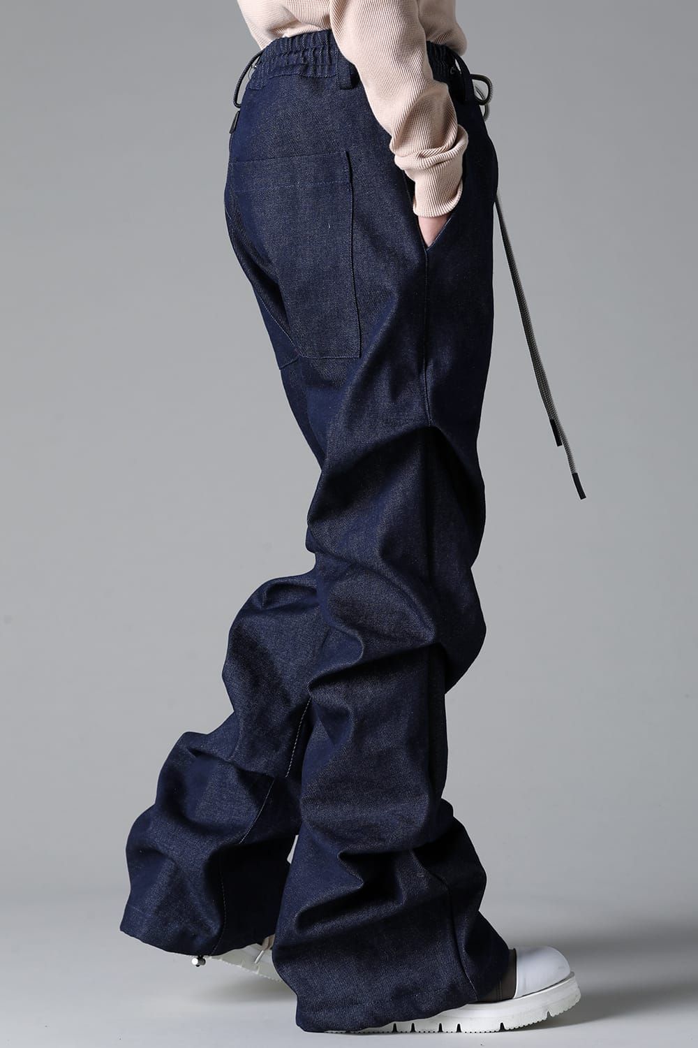 《2025AW先行予約》Boots Cut Tuck Pants"Black / Navy" /ブーツカットタックパンツ"ブラック/ネイビー"