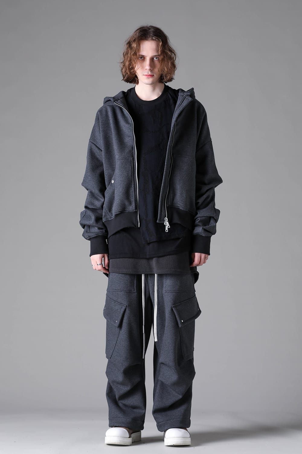 《2026AW先行予約》 Bonded Cargo Wide Pants"Black / D.Grey" ボンデッドカーゴワイドパンツ"ブラック/ダークグレー"