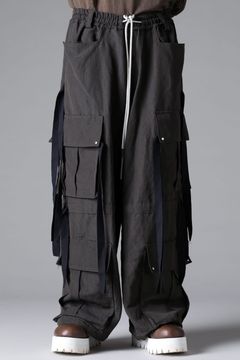 《2026SS先行予約》Cargo Wide With Hangingstraps Pants"Black / Stone /Khaki /D.Grey / ST×GY" / カーゴワイドウィズハンギングストラップパンツ"ブラック/ストーン/カーキ/ダークグレー/ストライプ×ダークグレー"