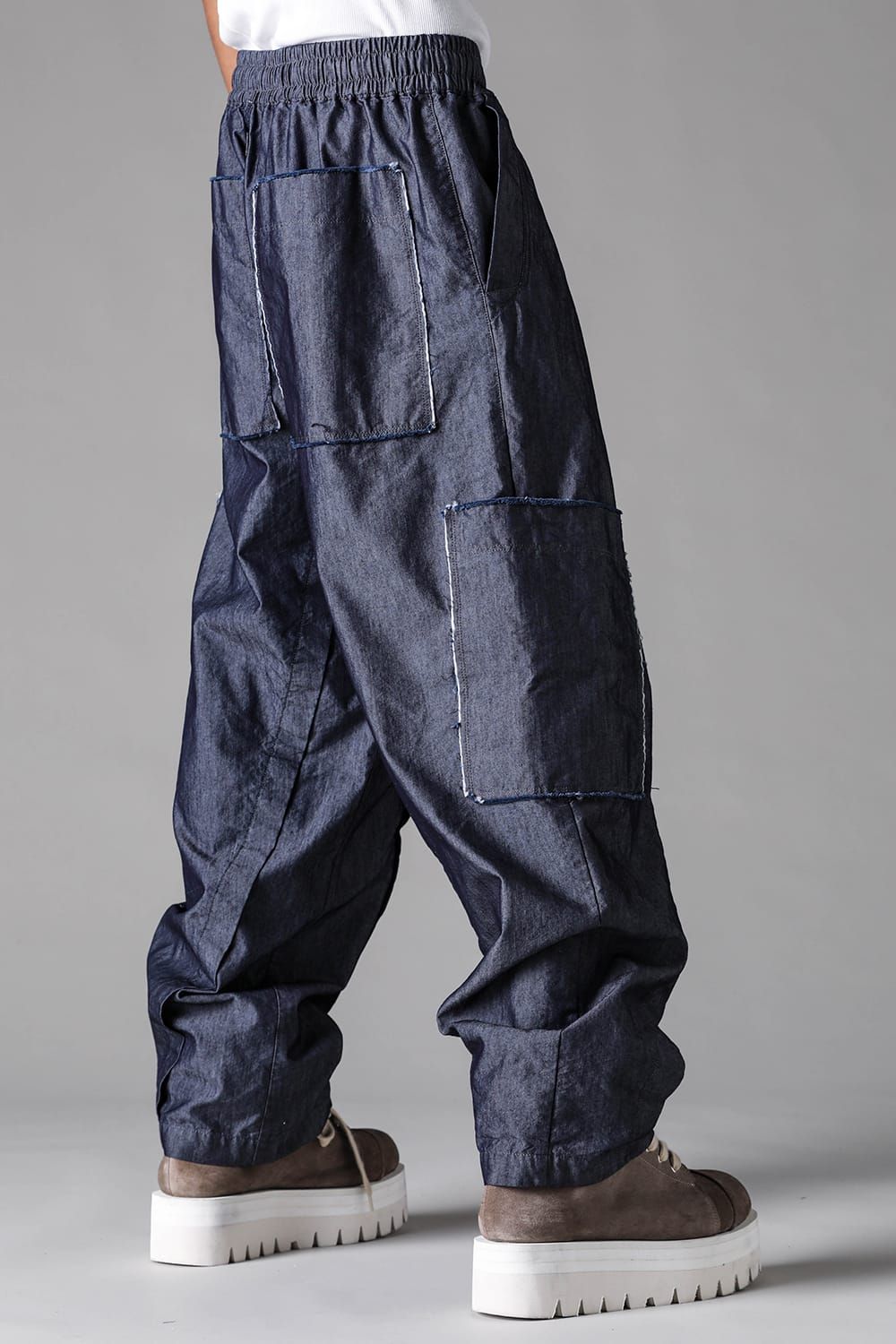 《2027SS先行予約》Cotton Nylon Wide Cargo Pants"Navy" / コットンナイロンワイドカーゴパンツ"ネイビー"