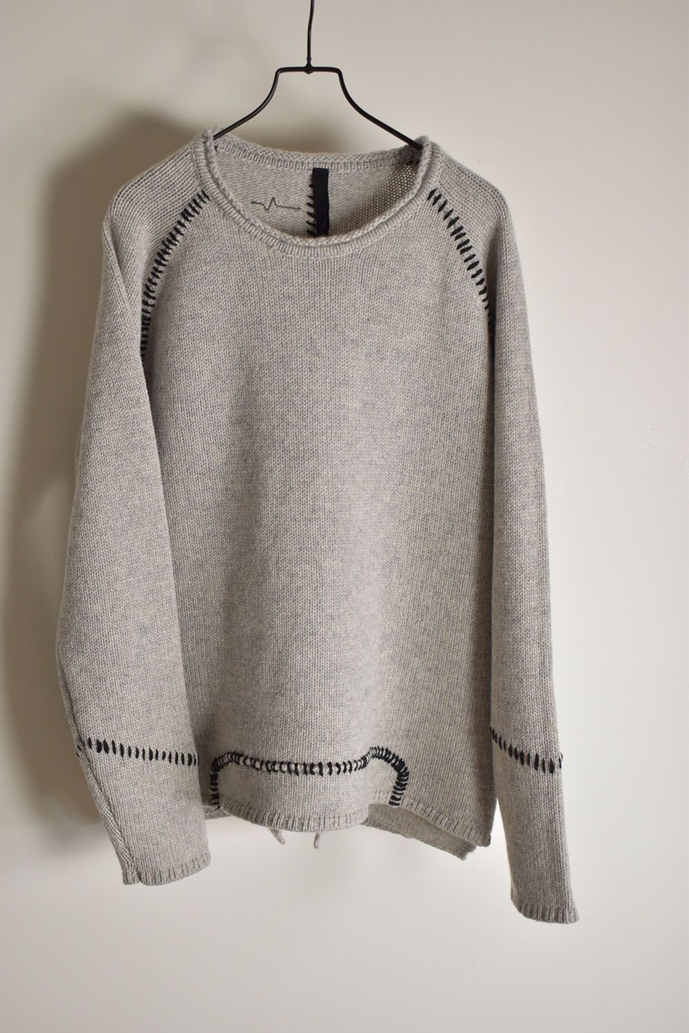 Over Lock Knit Pullover"Oyster Grey" / オーバーロックニットプルオーバー"オイスターグレー"