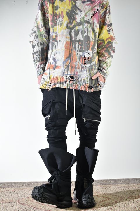 サルエルスキニーも合うサックブーツ