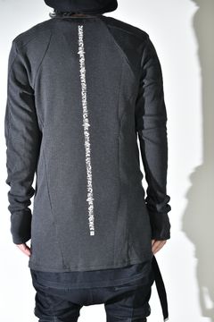 Back Printed Waffle Jersey Long  Sleeve Tee"D.Grey" バックプリントワッフルジャージーロングスリーブTee"ダークグレー"
