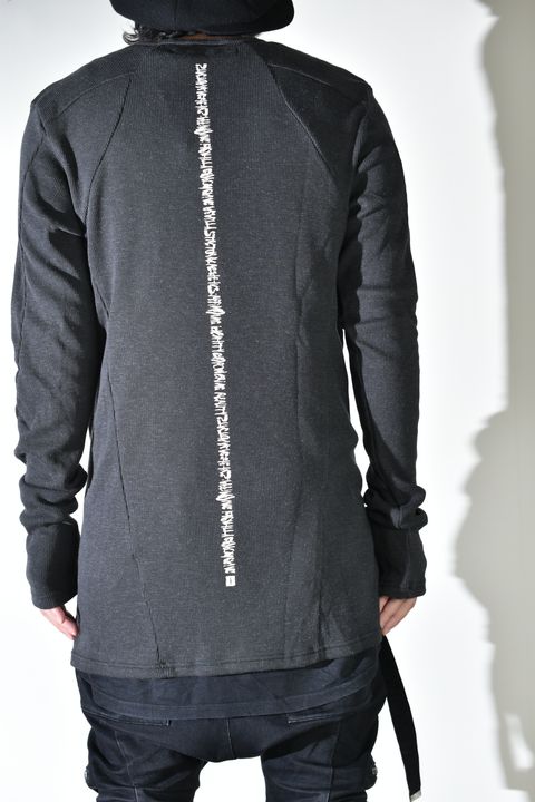 Back Printed Waffle Jersey Long  Sleeve Tee"D.Grey" バックプリントワッフルジャージーロングスリーブTee"ダークグレー"