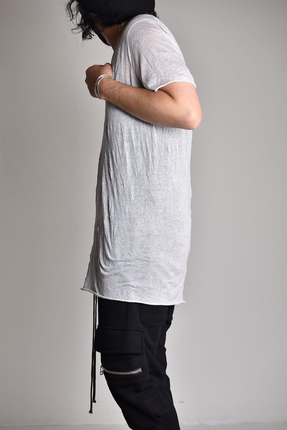 《2026SS先行予約》Gauze Washer V Neck Tee"Black/White/Ivory/Beige/Grey" / ガーゼワッシャーVネックTee"ブラック/ホワイト/アイボリー/ベージュ/グレー"