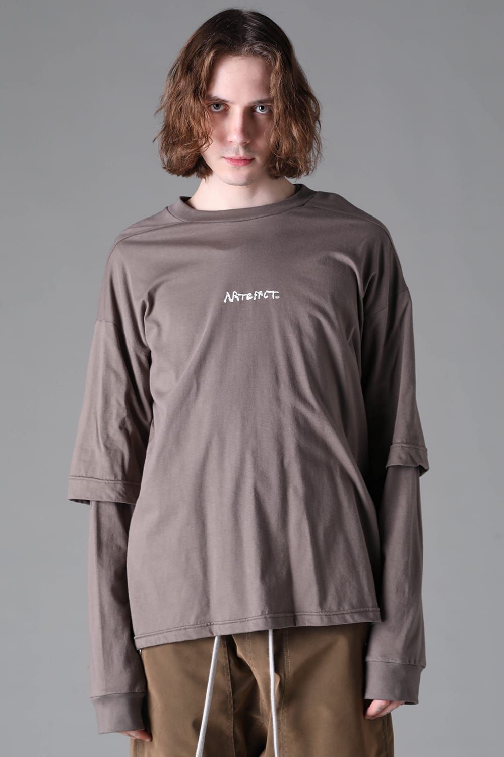 《2026AW先行予約》Printed Layerd Long Sleeve "Greige" / プリントレイヤードロングスリーブ"グレージュ"