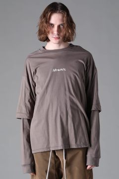 《2026AW先行予約》Printed Layerd Long Sleeve "Greige" / プリントレイヤードロングスリーブ"グレージュ"