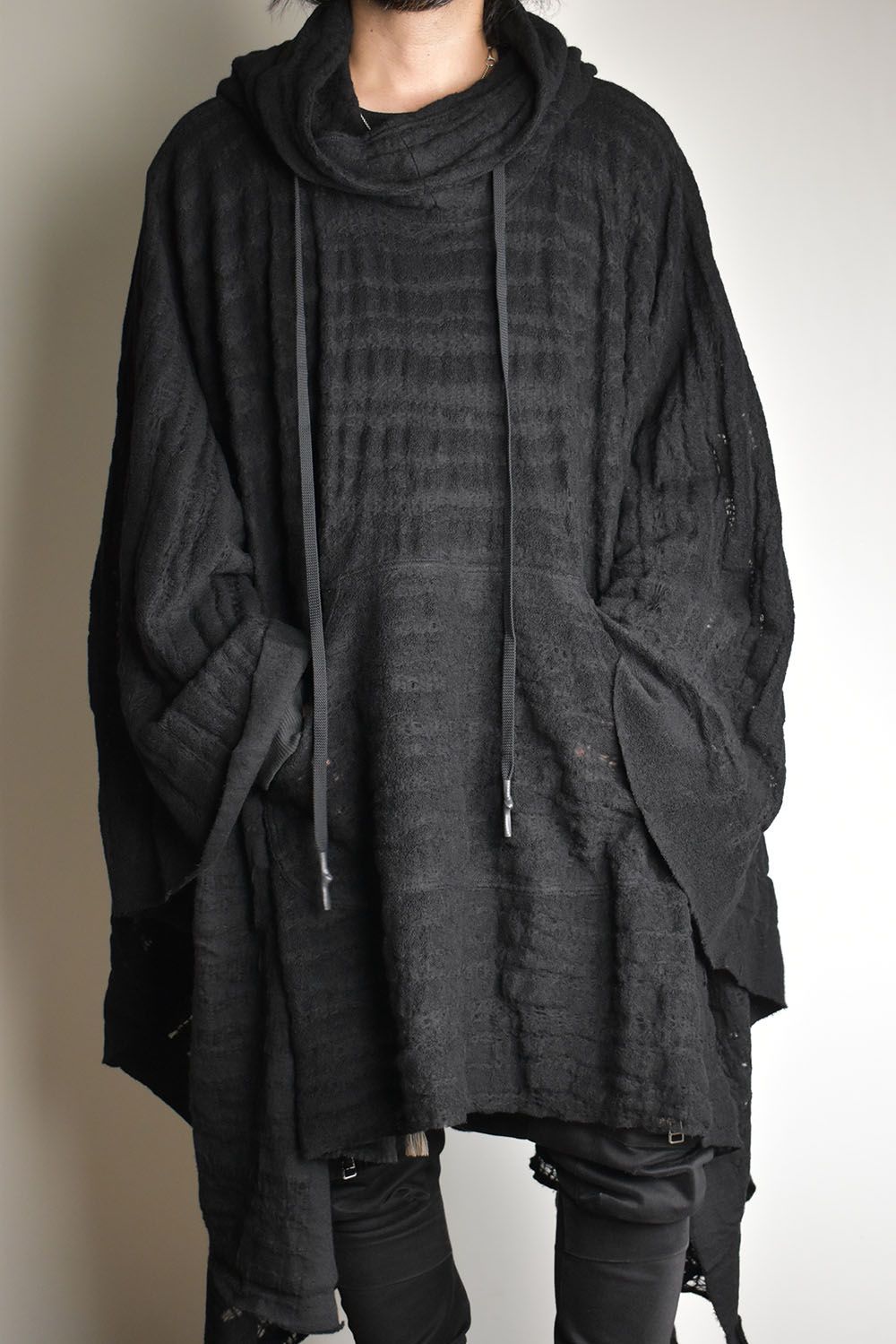 HOODIE PONCHO"Black"/フーディポンチョ"ブラック"