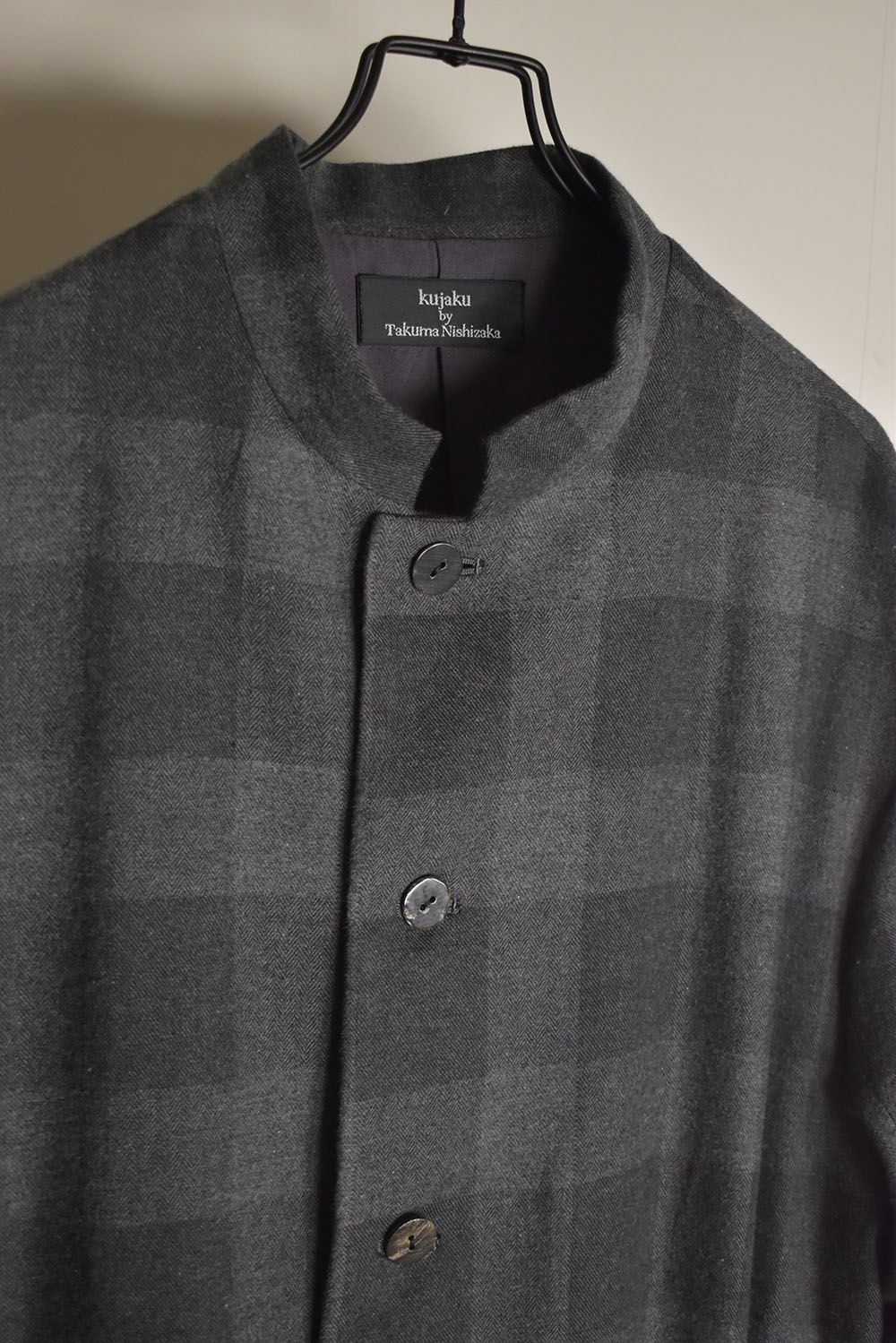 Mao Collar Long Coat"Grey" / マオカラーロングコート"グレー"